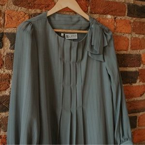 Vintage Lanvin Paris Dusty Blue Dress